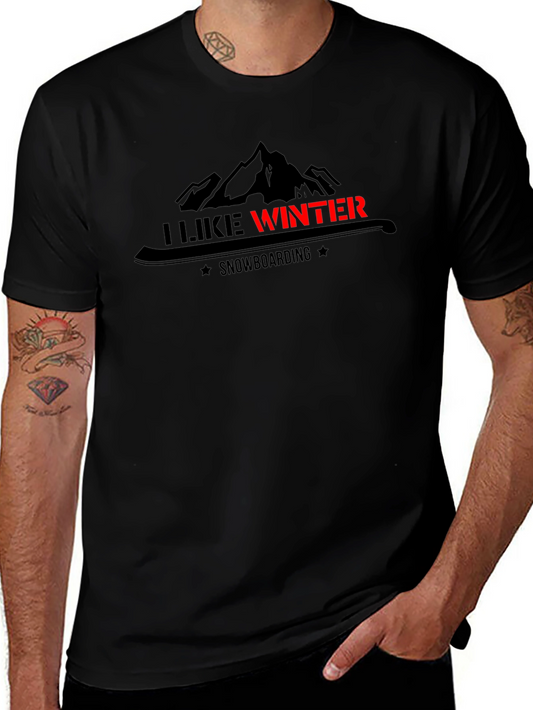I Like Winter Snowboarding Graphic T-Shirt