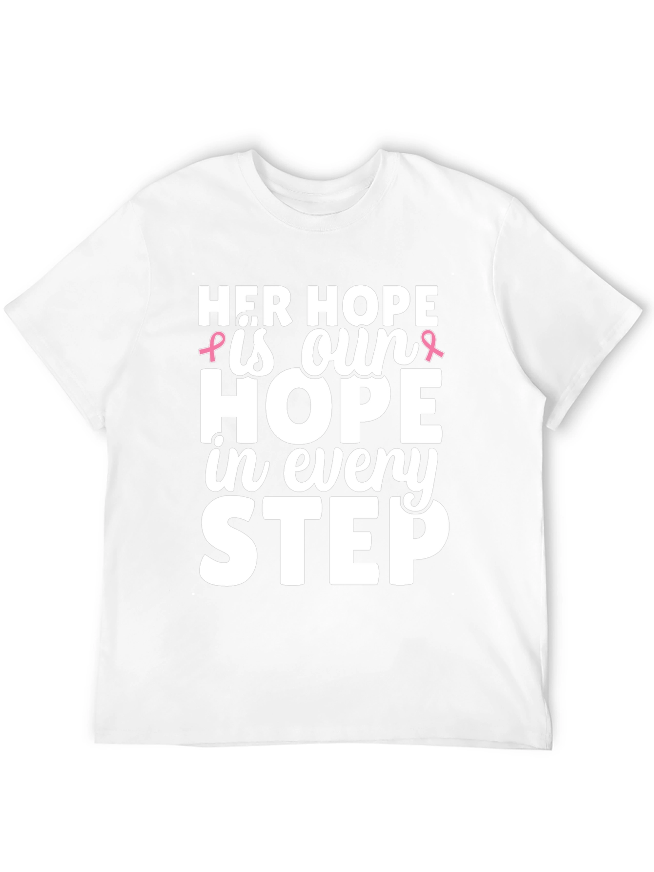 Her Hope T-Shirt Breast Cancer Awareness Ribbon