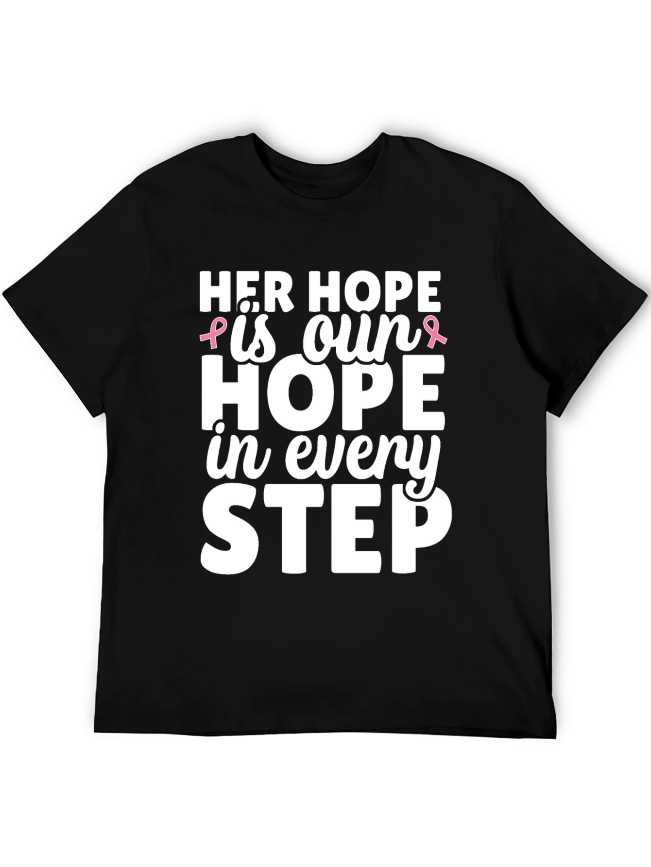 Her Hope T-Shirt Breast Cancer Awareness Ribbon