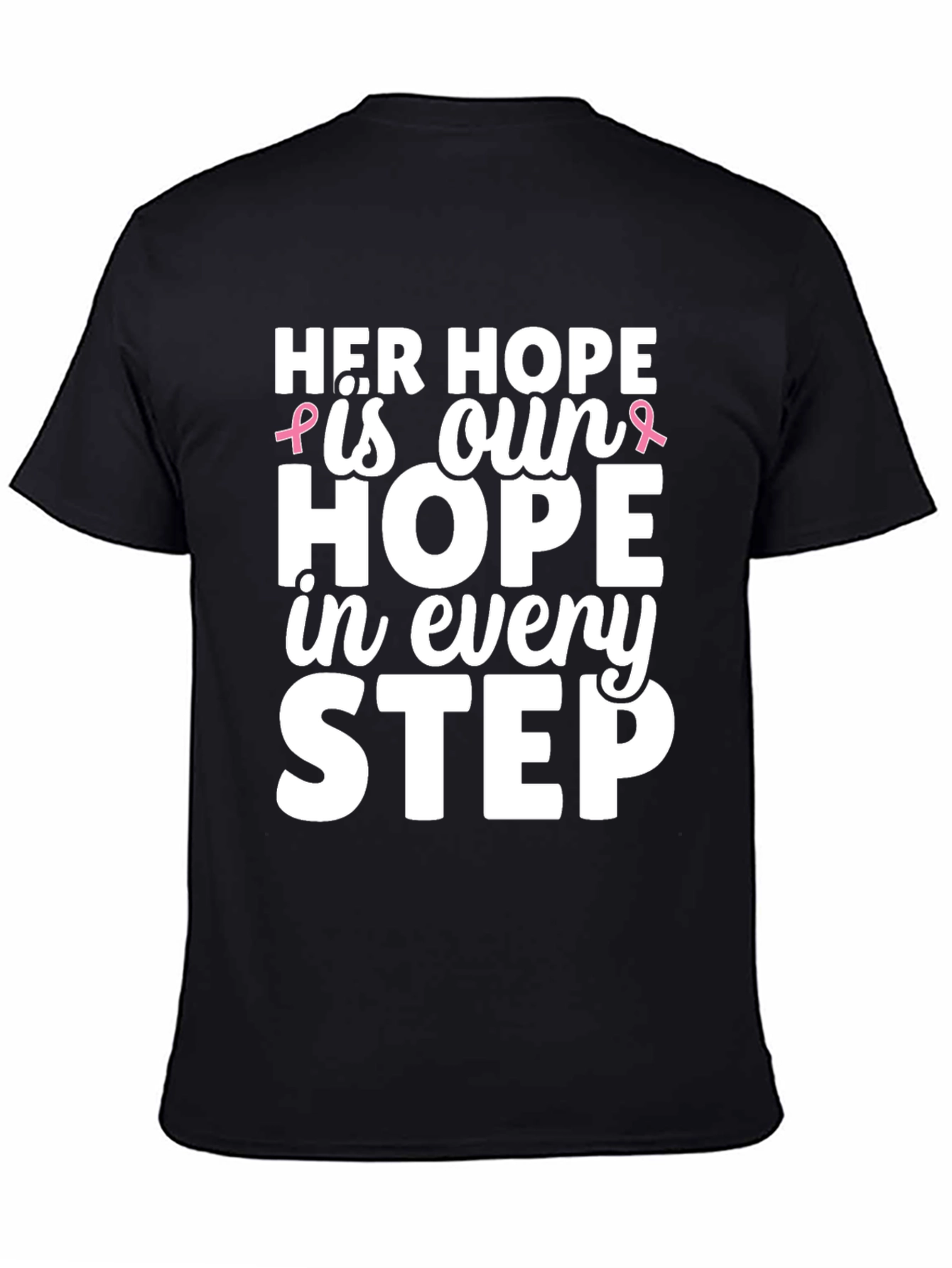 Her Hope T-Shirt Breast Cancer Awareness Ribbon