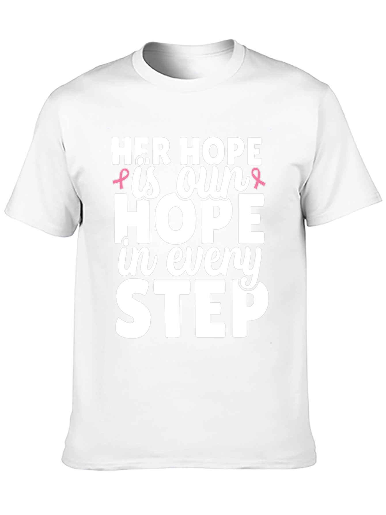Her Hope T-Shirt Breast Cancer Awareness Ribbon