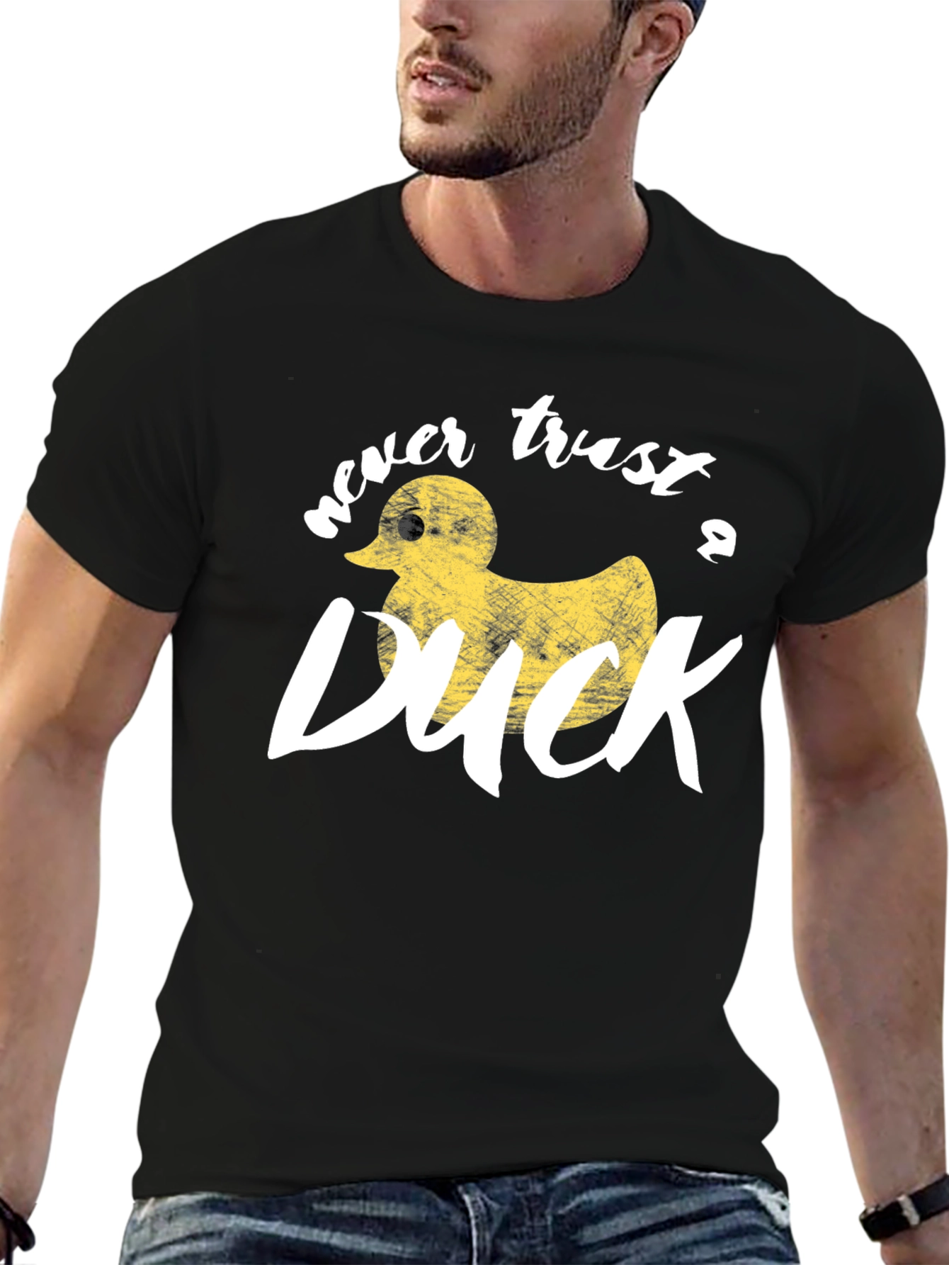 Never Trust A Duck Black Graphic Tee