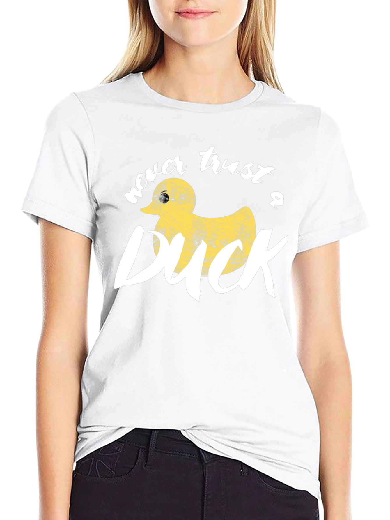 Never Trust A Duck Black Graphic Tee