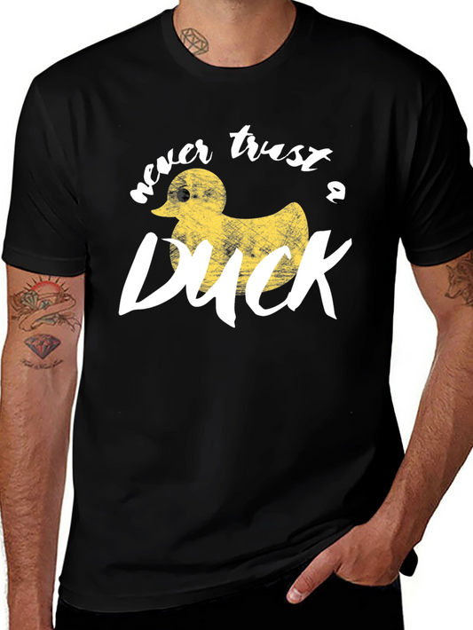 Never Trust A Duck Black Graphic Tee