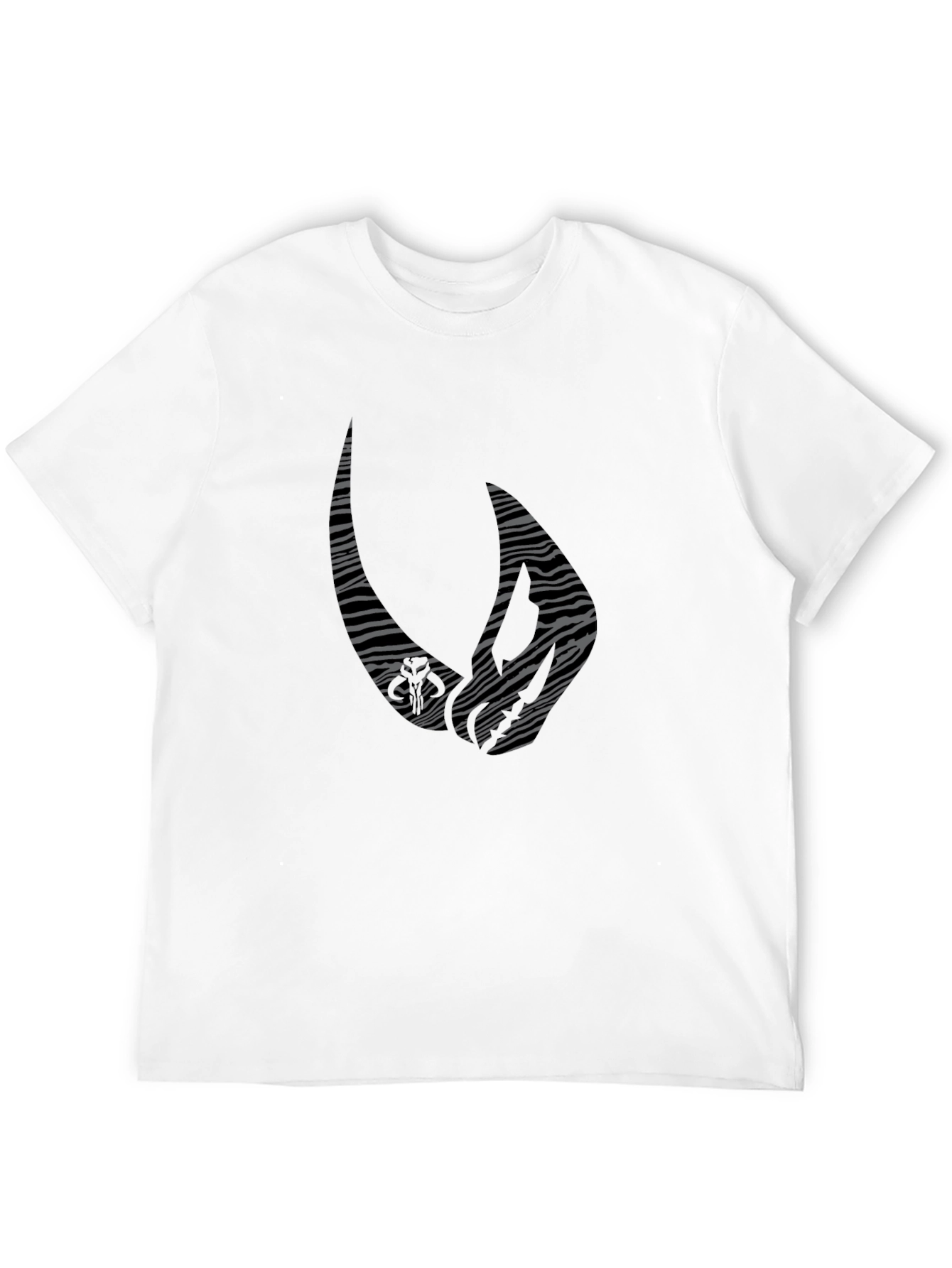 Mens Black Graphic T-Shirt with Abstract Design