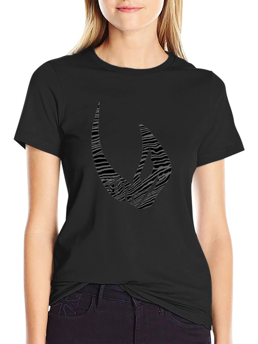 Mens Black Graphic T-Shirt with Abstract Design