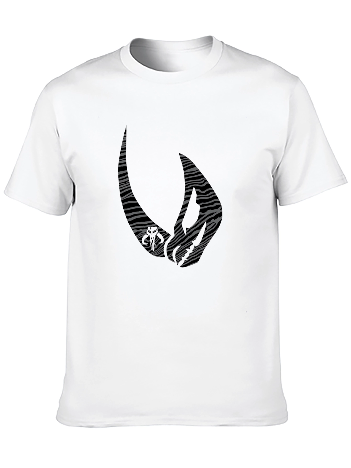 Mens Black Graphic T-Shirt with Abstract Design