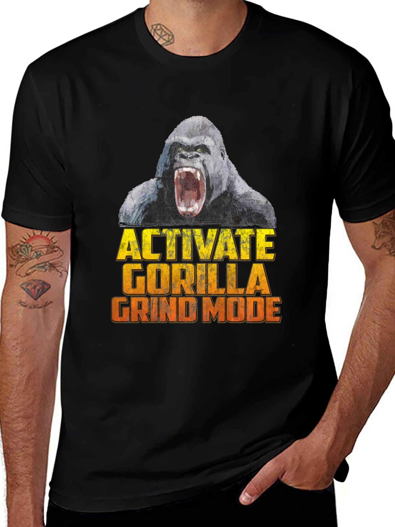 Activate Gorilla Grind Mode Black T-Shirt