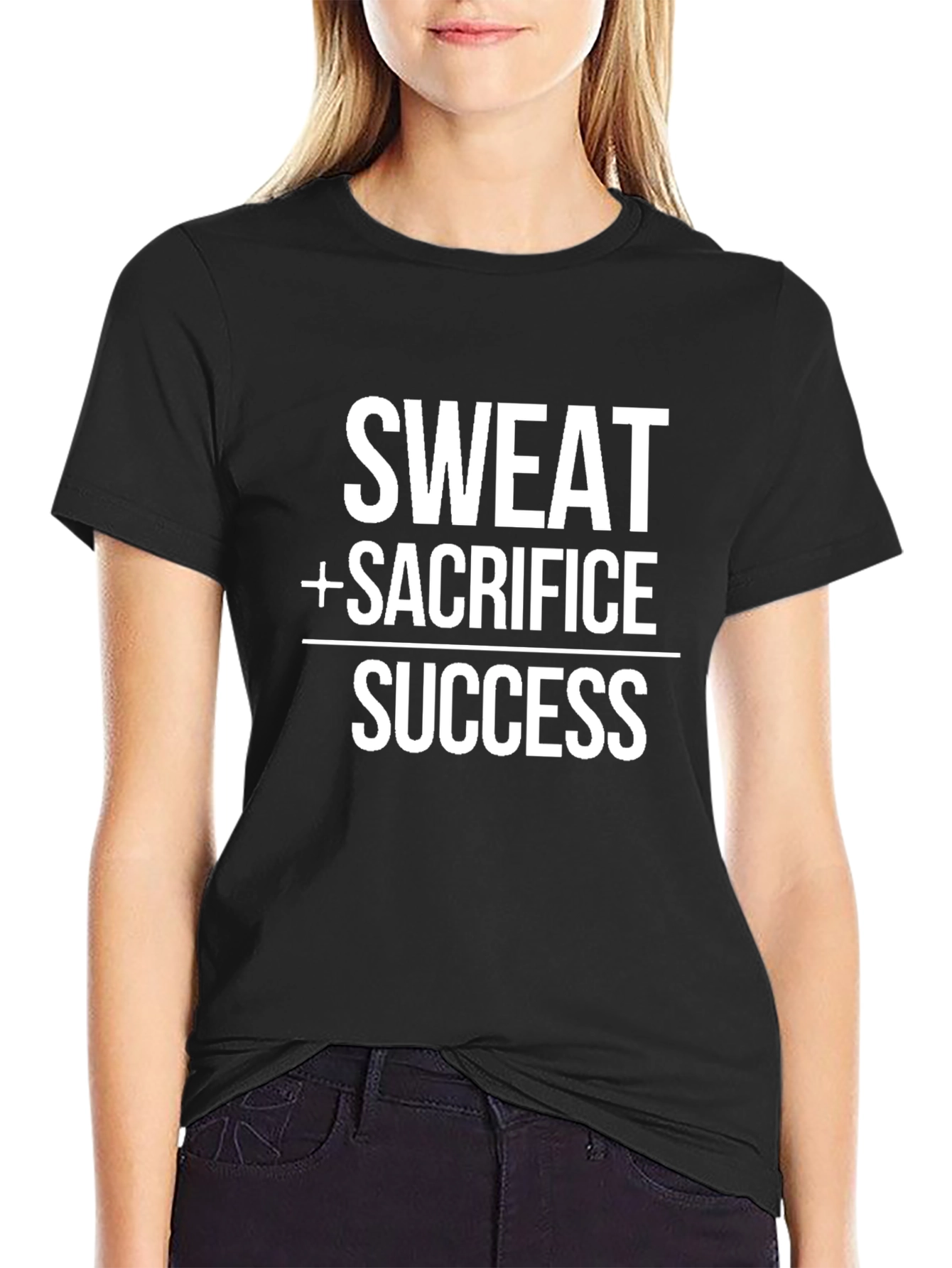 Sweat Sacrifice Success Black Graphic T-Shirt