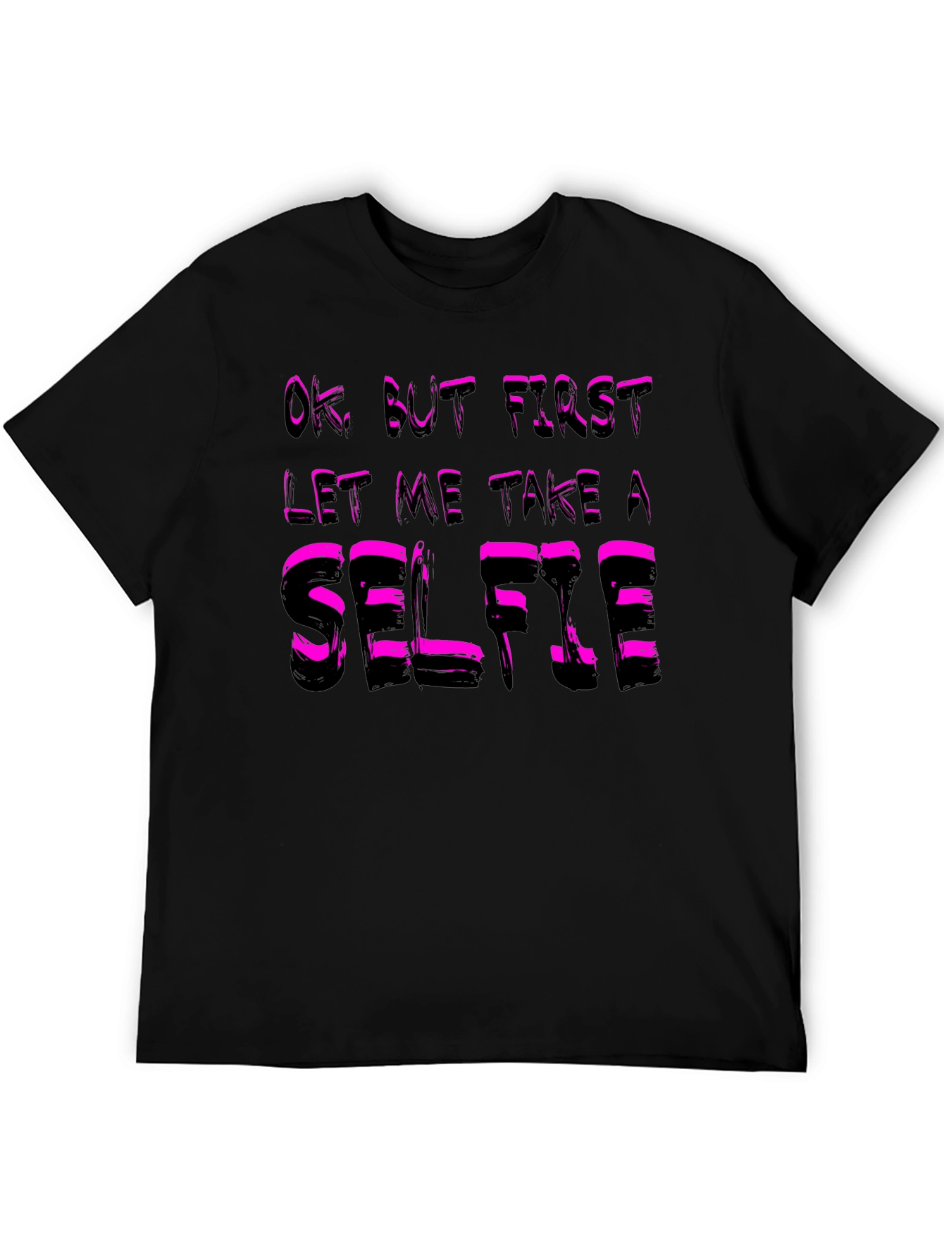 Selfie T-Shirt - Funny Black Cotton Tee