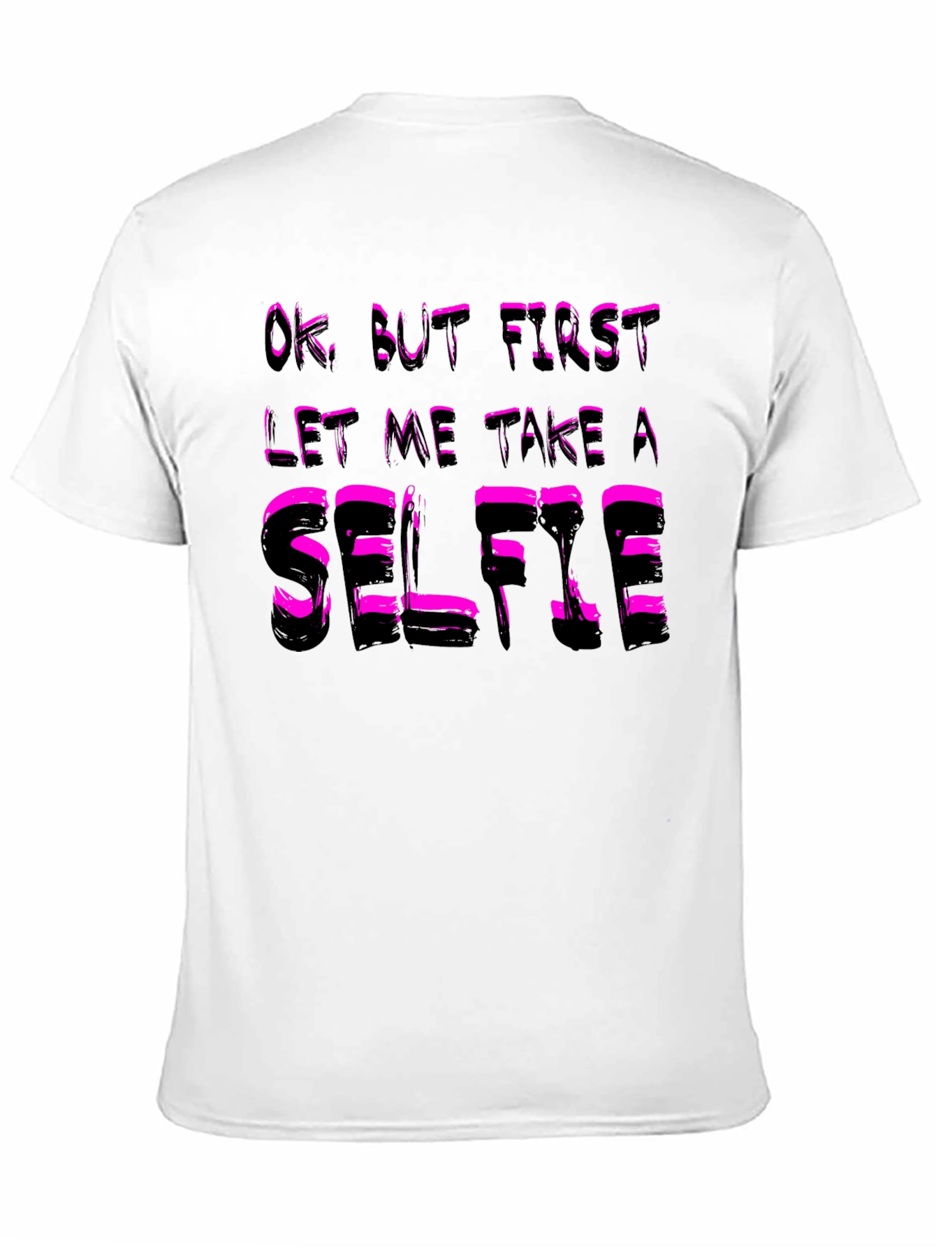 Selfie T-Shirt - Funny Black Cotton Tee