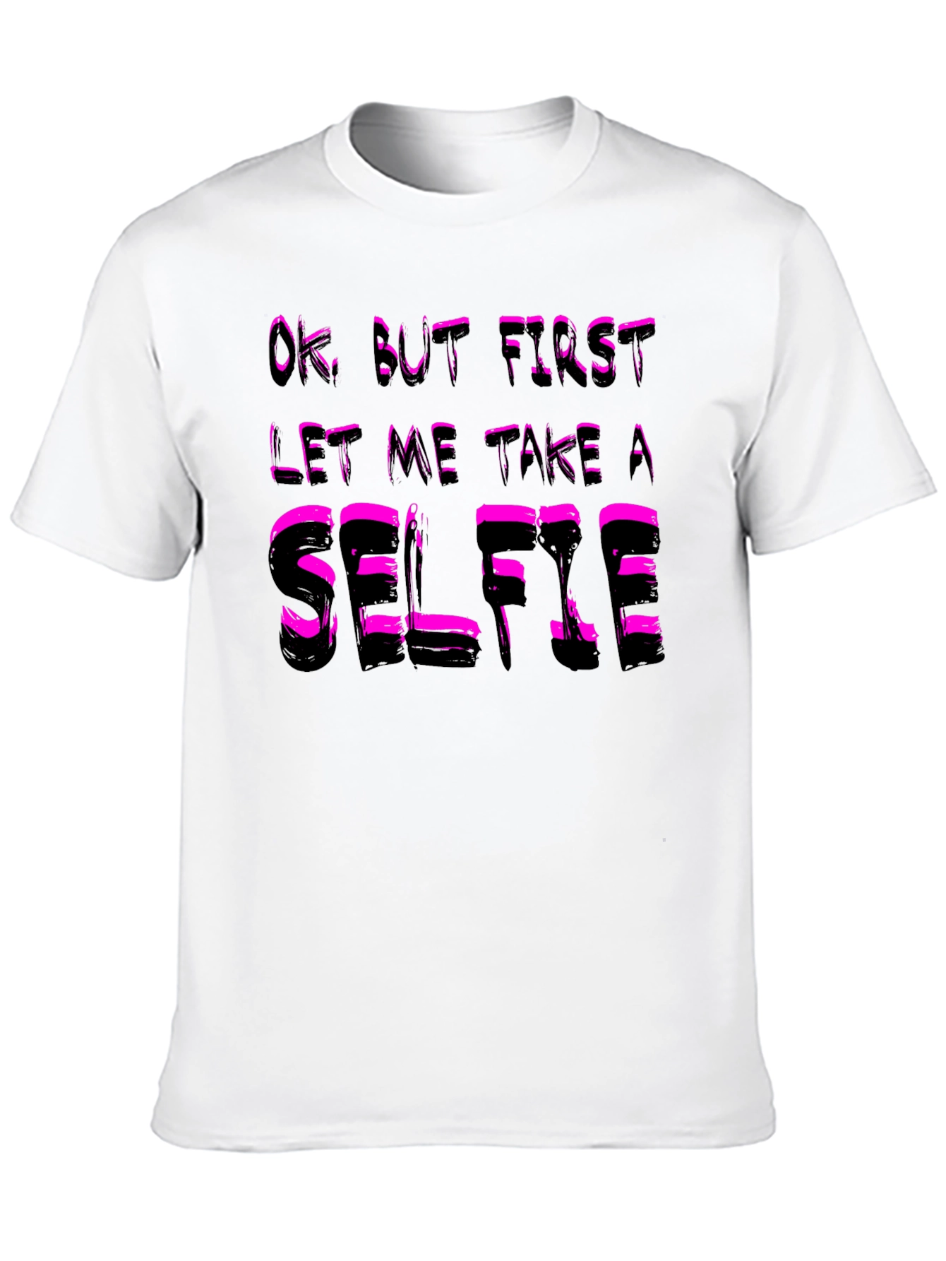 Selfie T-Shirt - Funny Black Cotton Tee