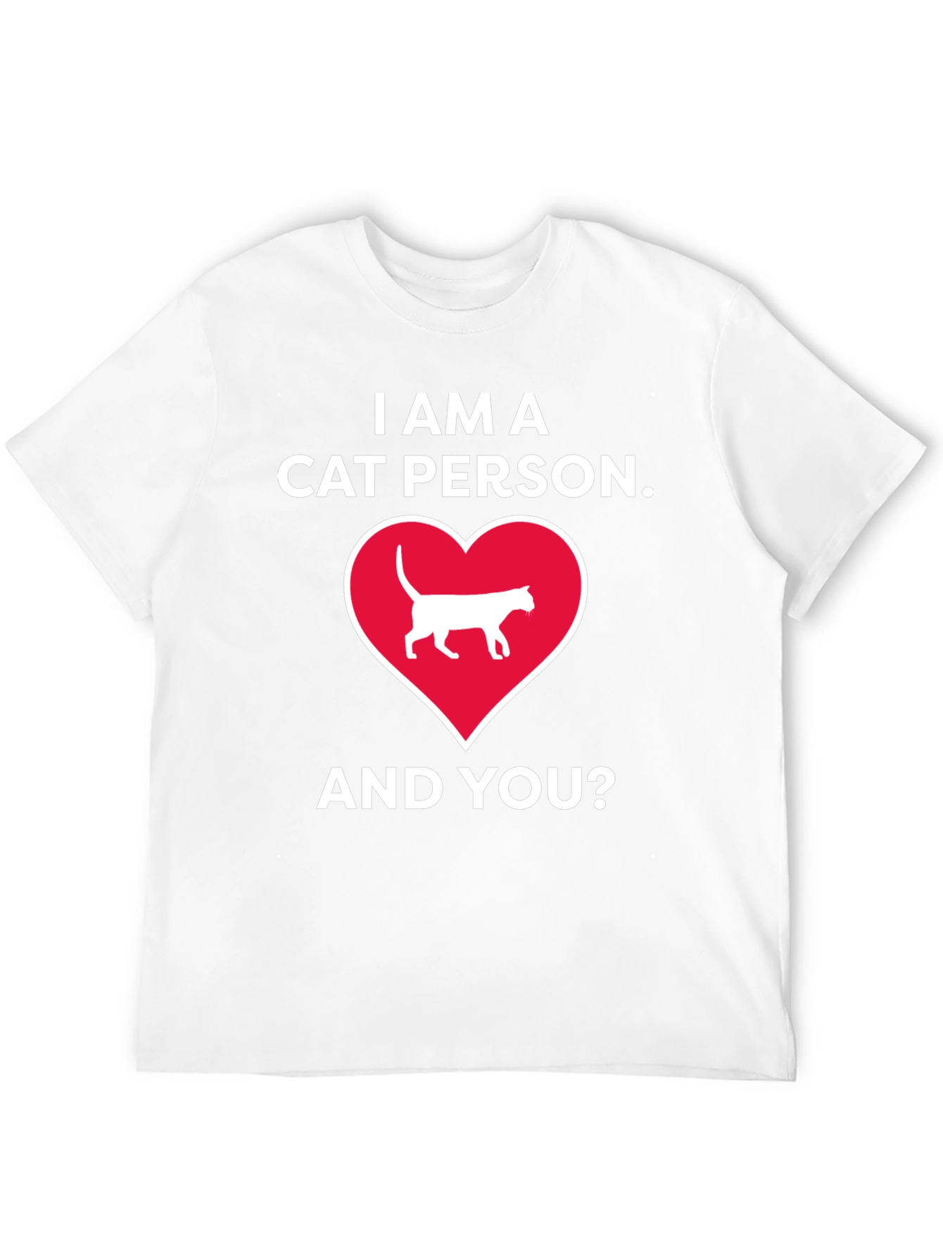 Cat Person T-Shirt - Heart Design