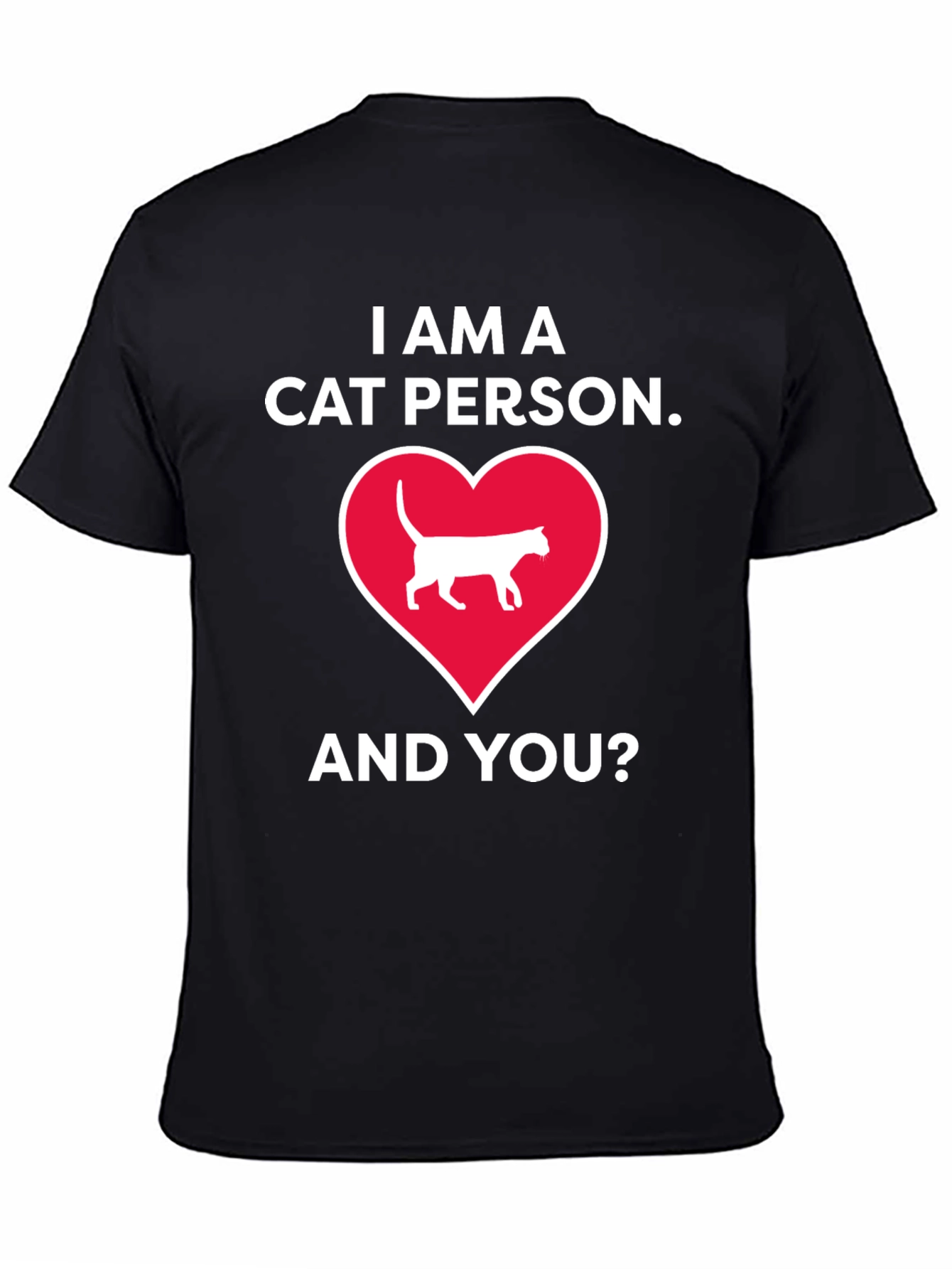 Cat Person T-Shirt - Heart Design