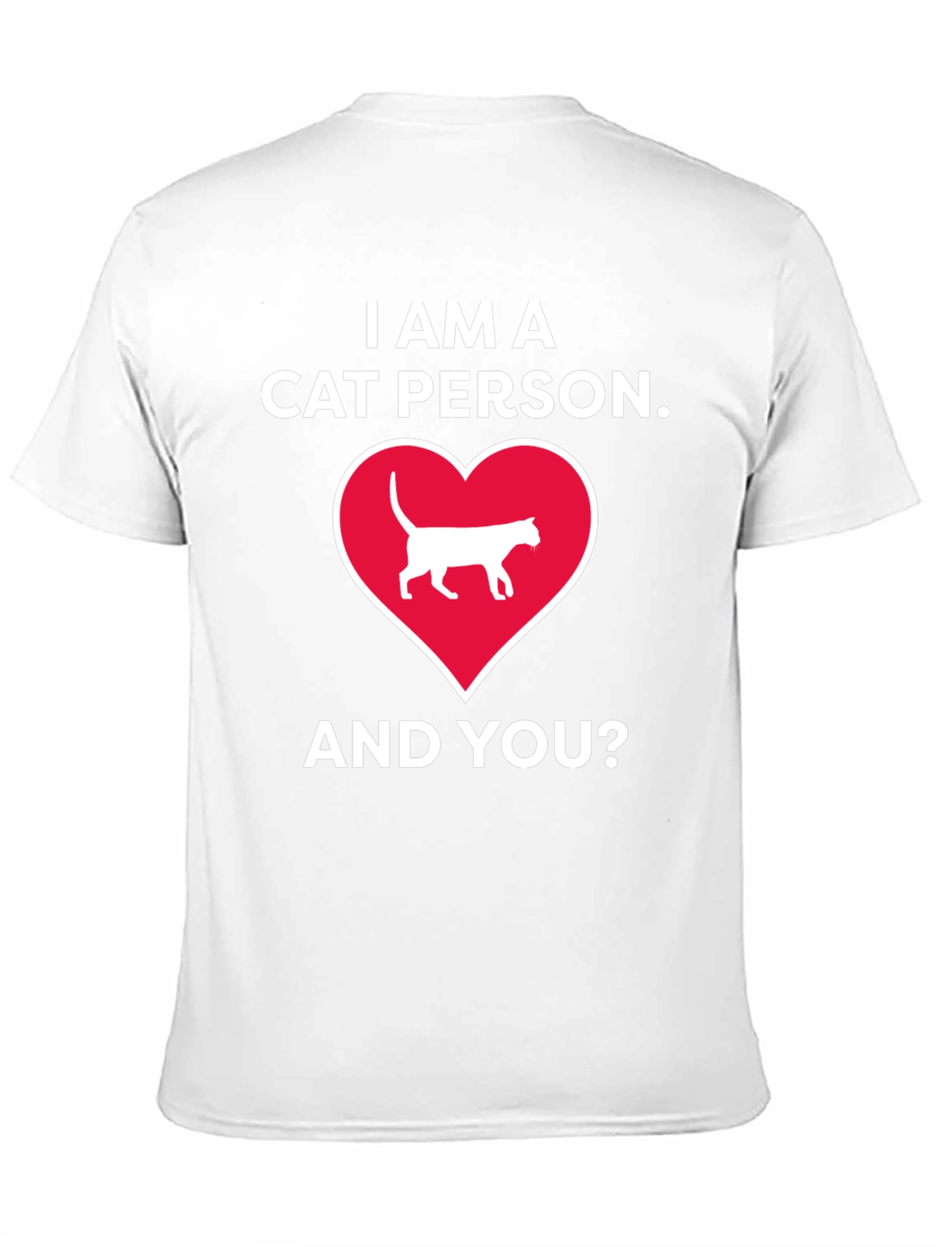 Cat Person T-Shirt - Heart Design