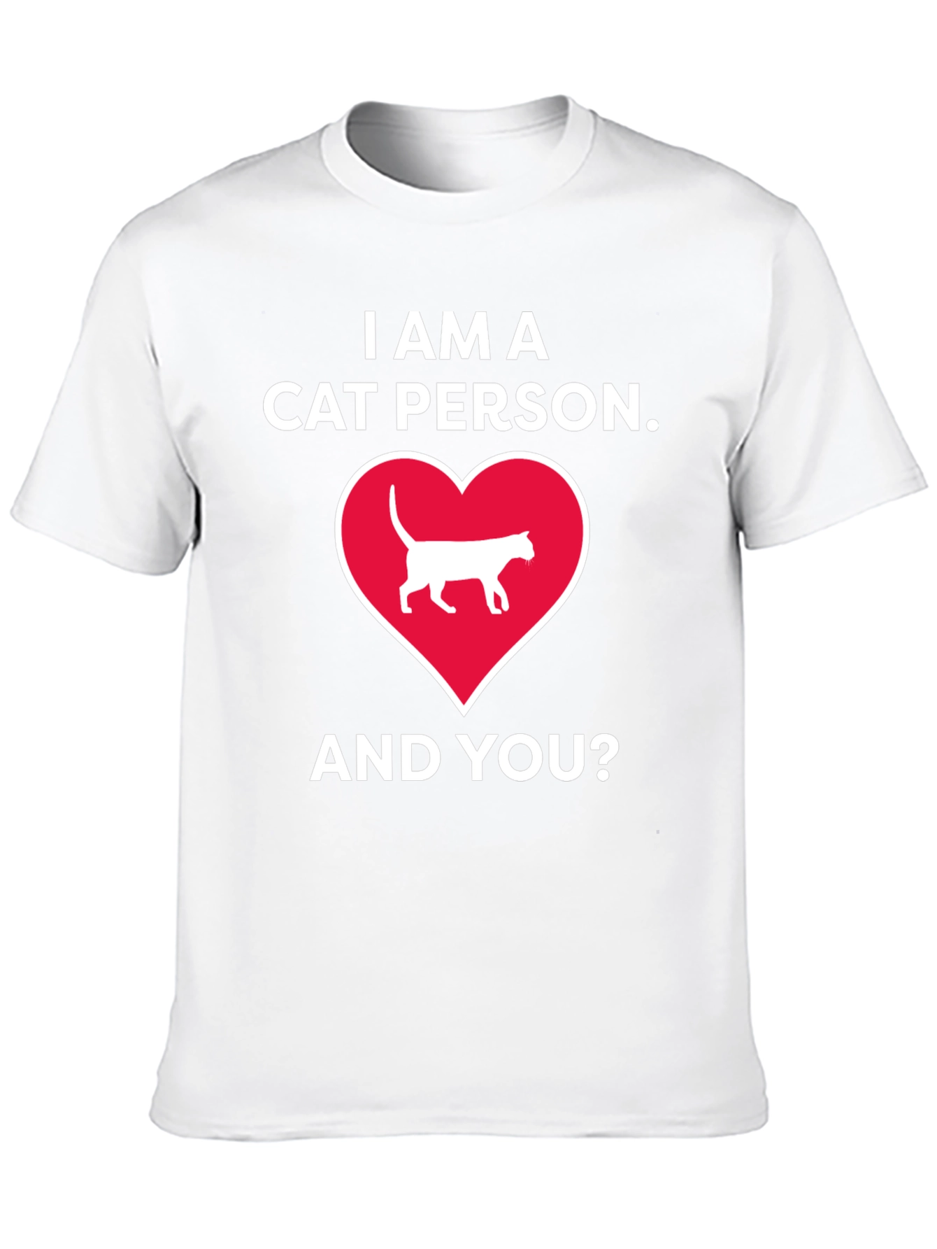 Cat Person T-Shirt - Heart Design
