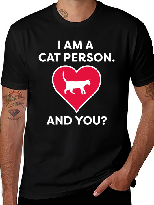 Cat Person T-Shirt - Heart Design