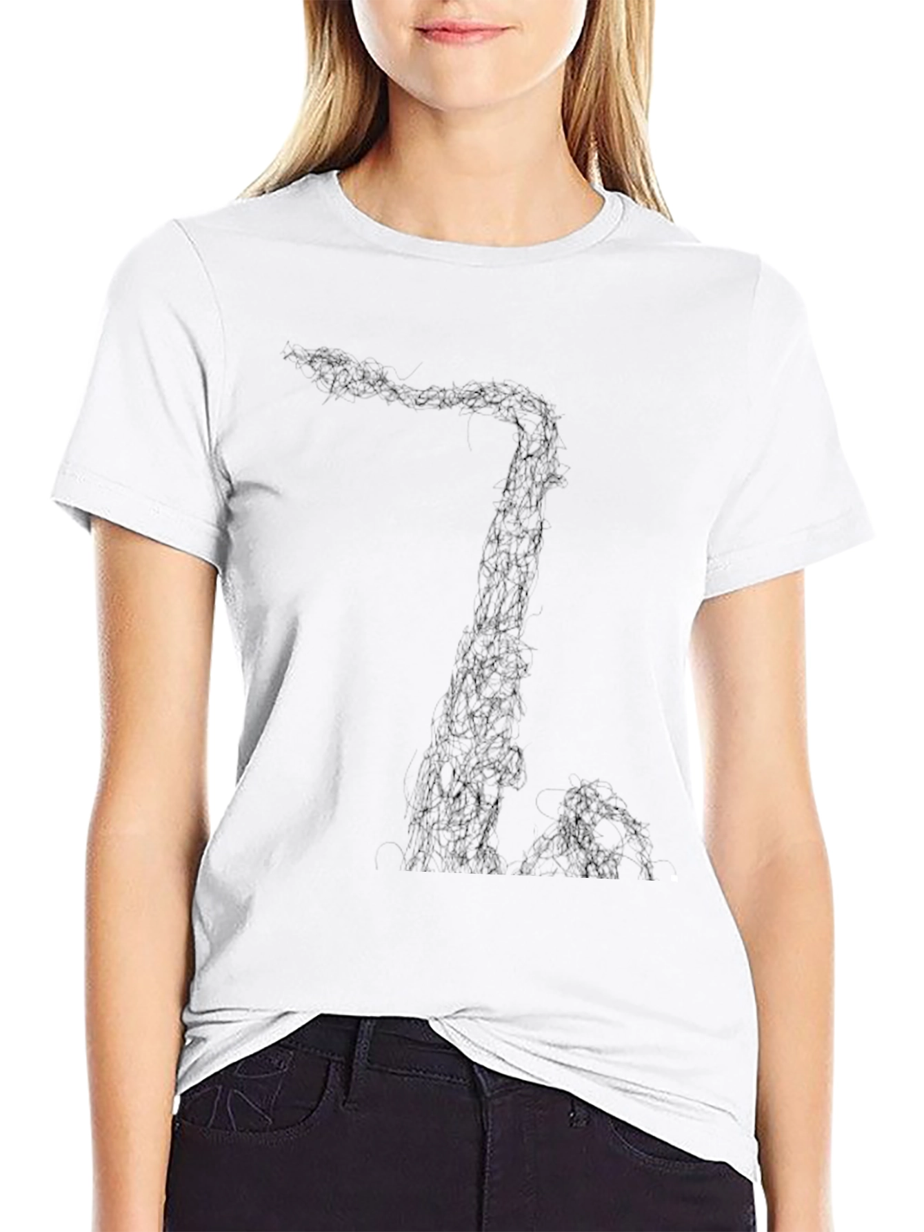 Abstract Black Graphic Tee