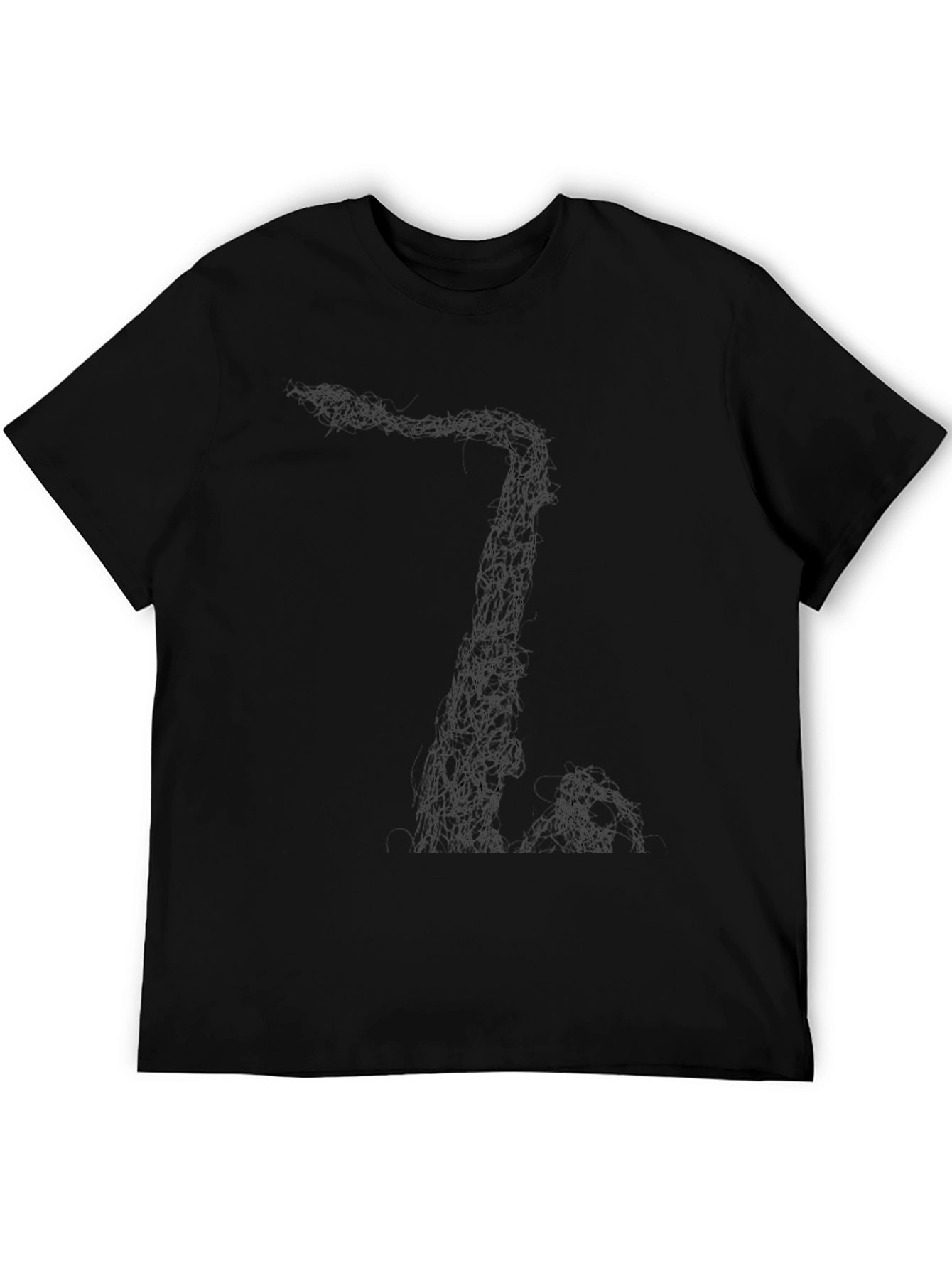 Abstract Black Graphic Tee