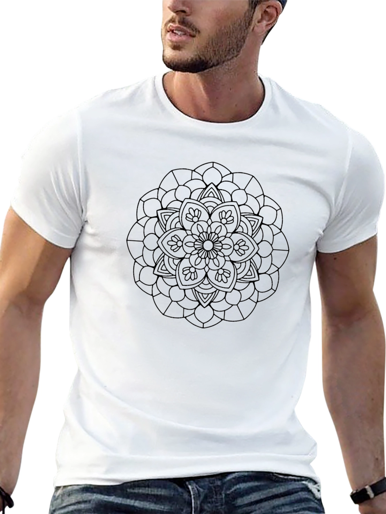 Black Mandala Graphic T-Shirt