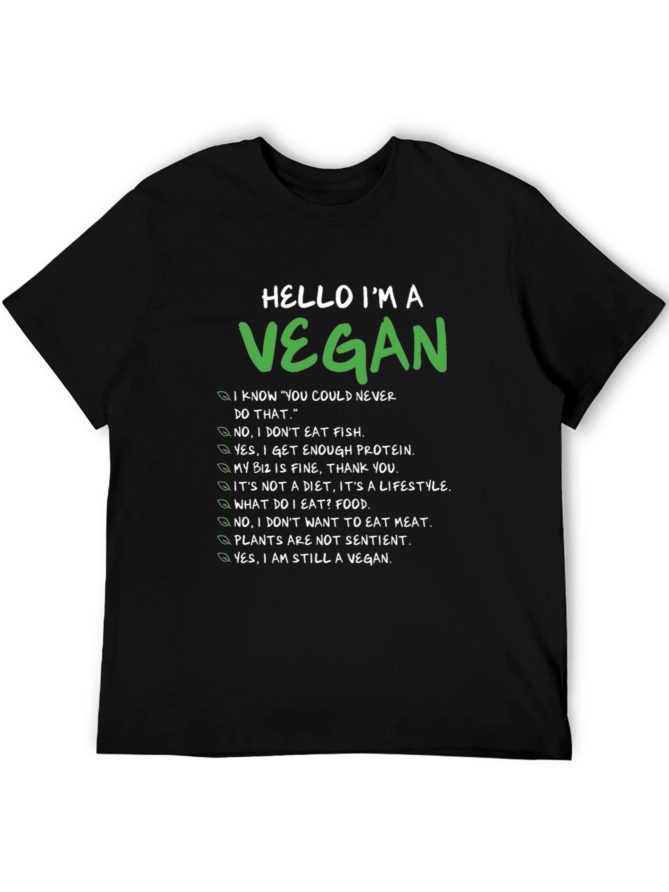 Vegan Statement T-Shirt - Funny & Comfortable