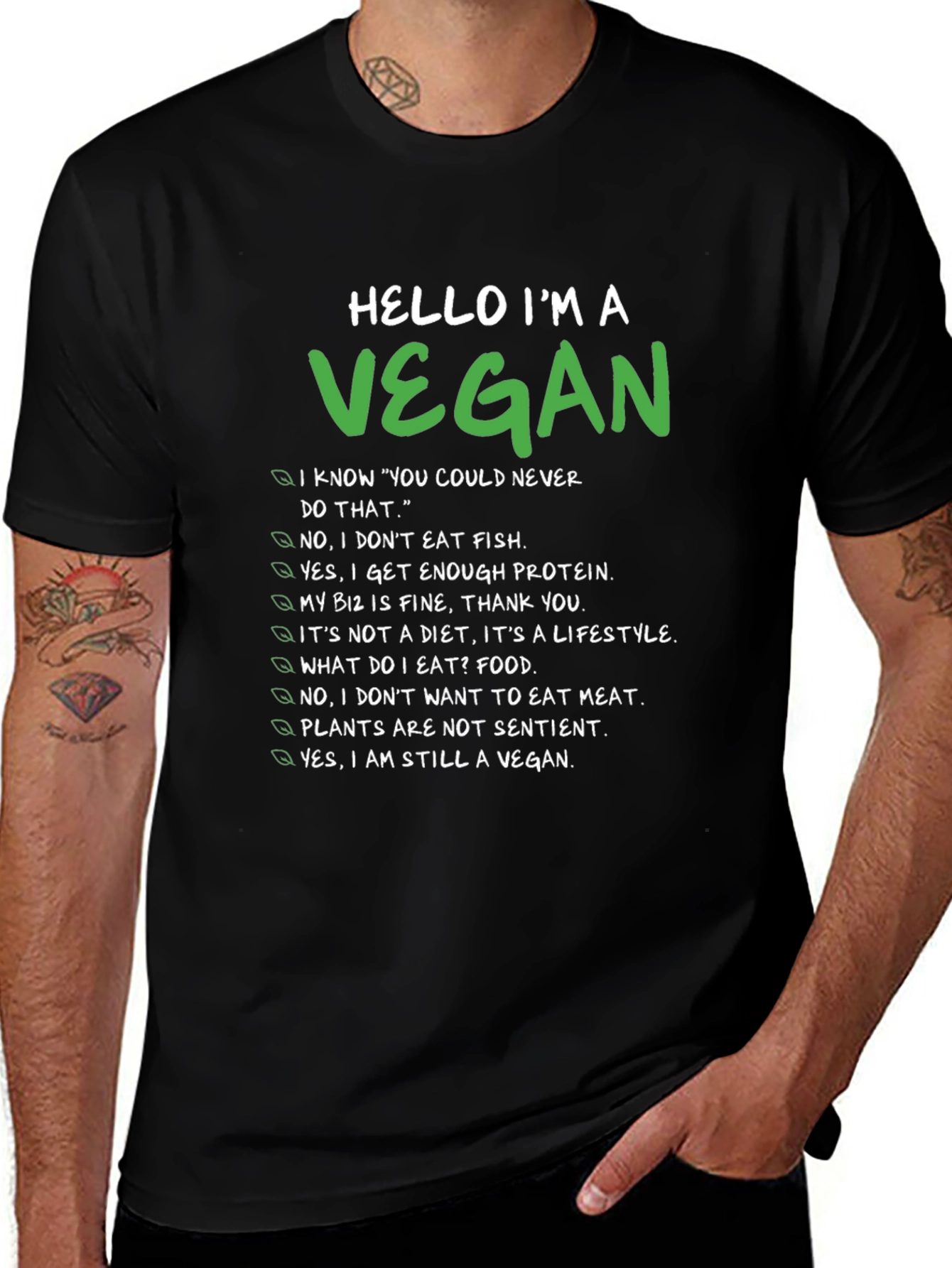 Vegan Statement T-Shirt - Funny & Comfortable