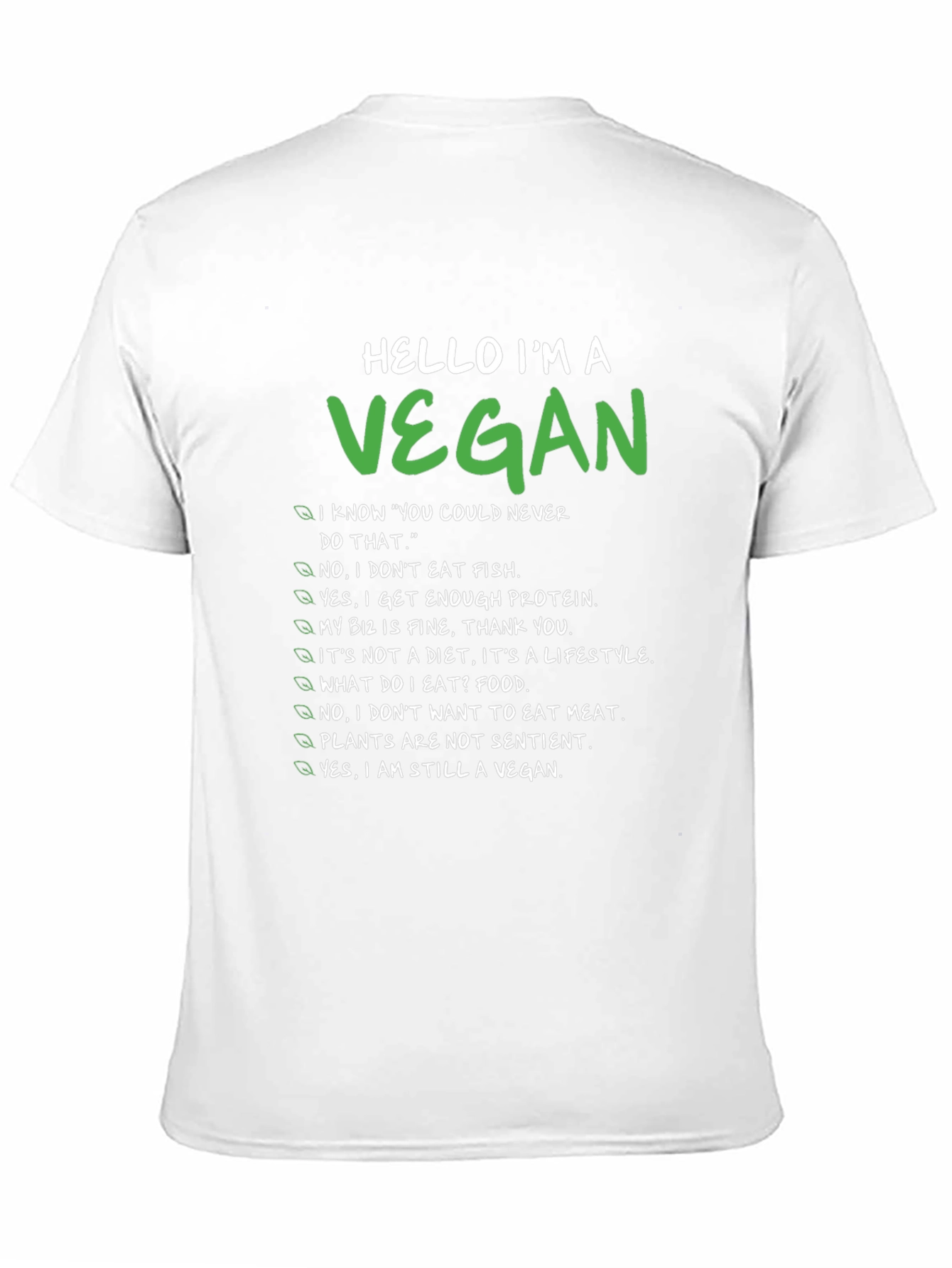 Vegan Statement T-Shirt - Funny & Comfortable