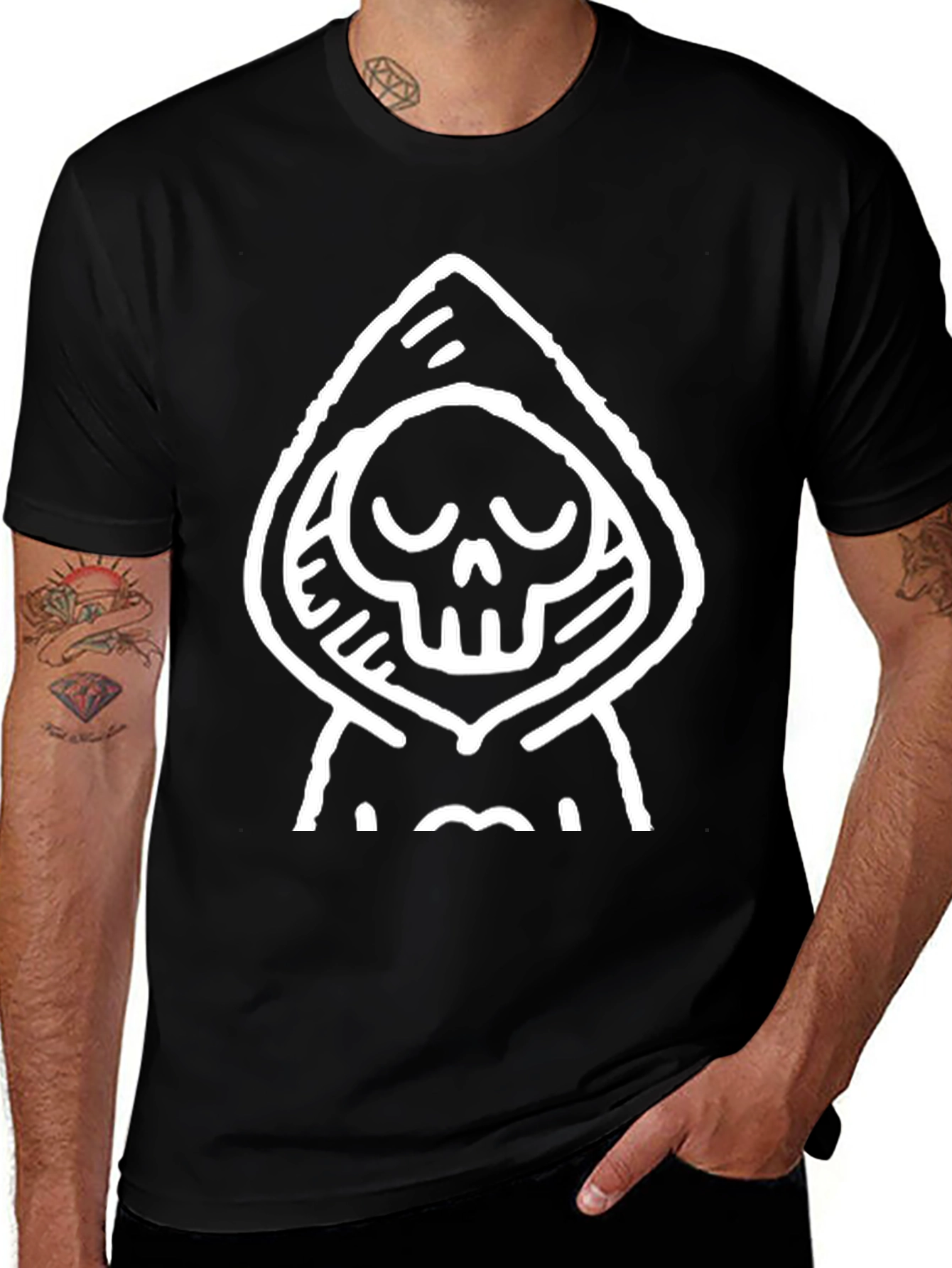 Grim Reaper Graphic Tee - Casual Cotton Comfort