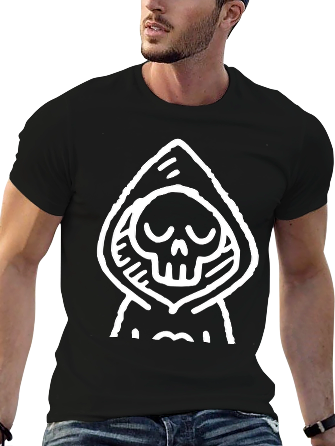 Grim Reaper Graphic Tee - Casual Cotton Comfort