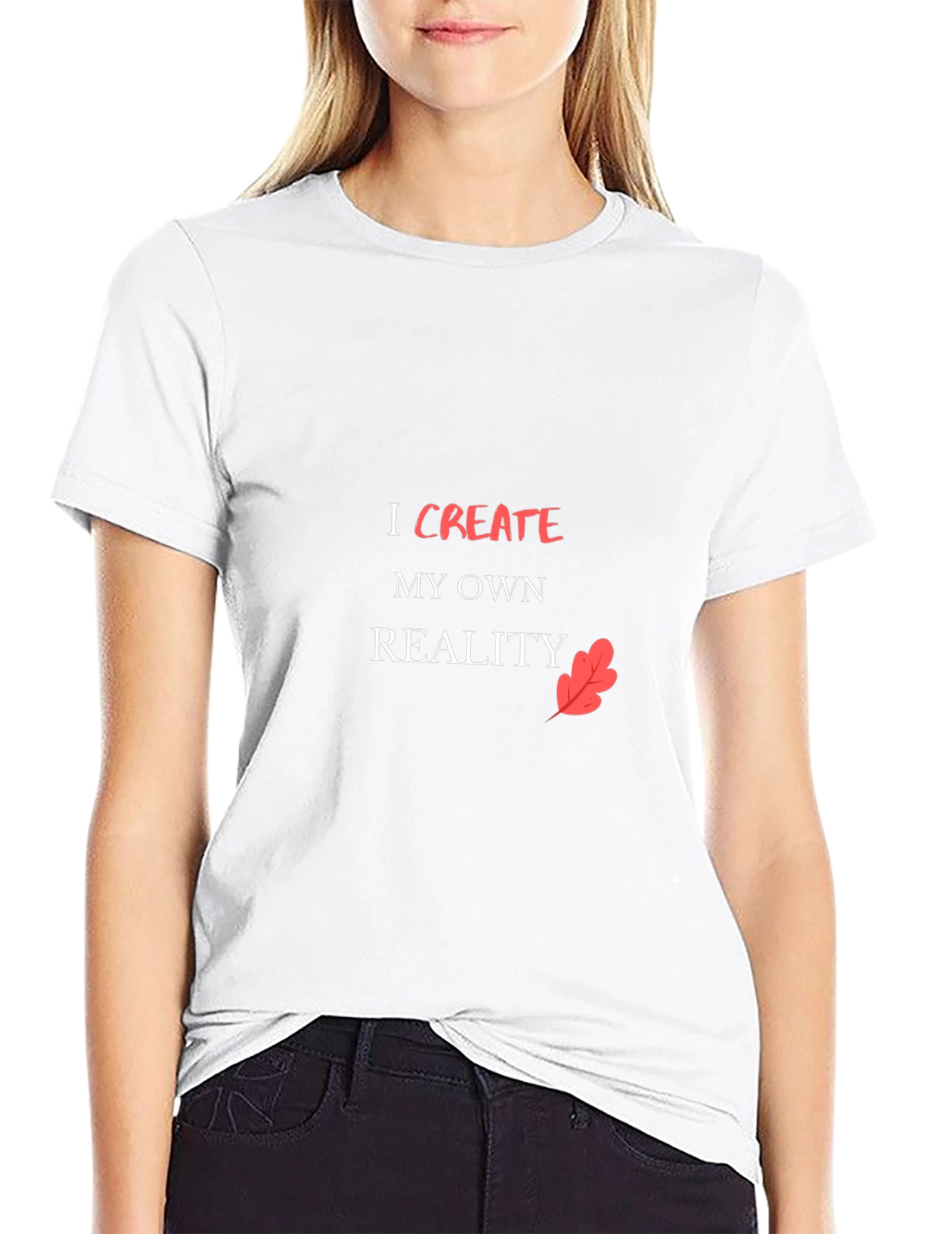 Inspirational Black T-Shirt - Create Your Reality