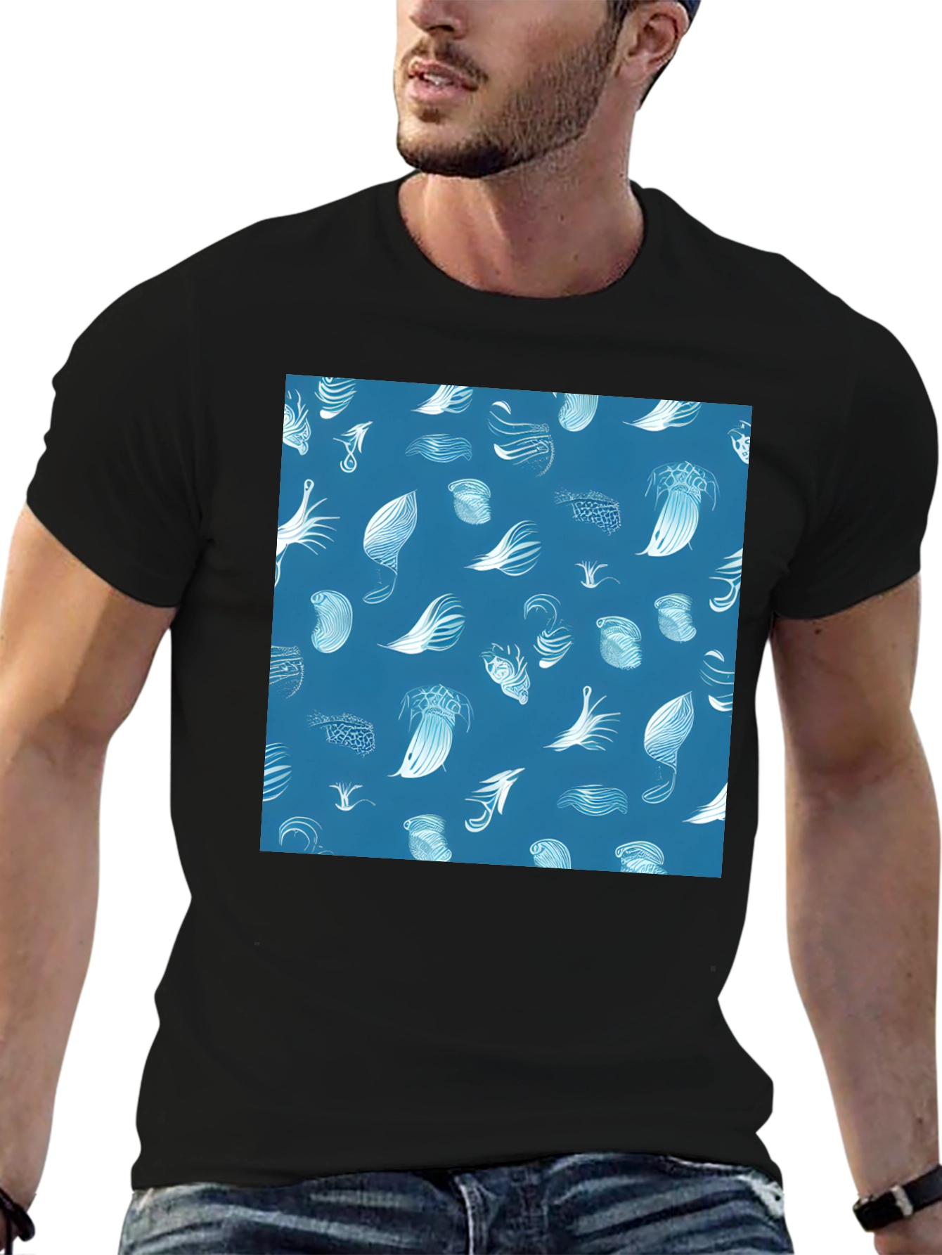 Abstract Ocean Pattern T-Shirt