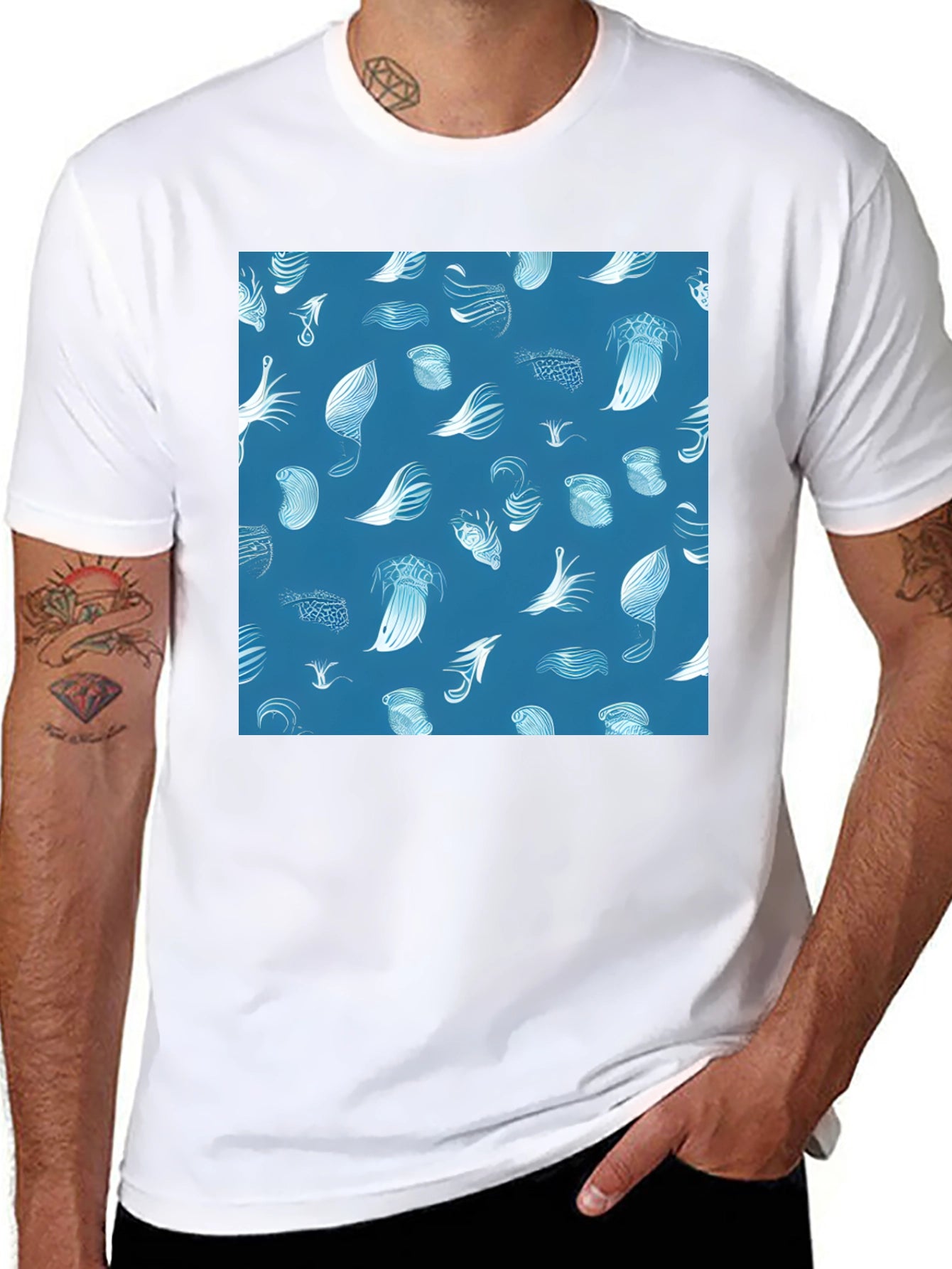 Abstract Ocean Pattern T-Shirt