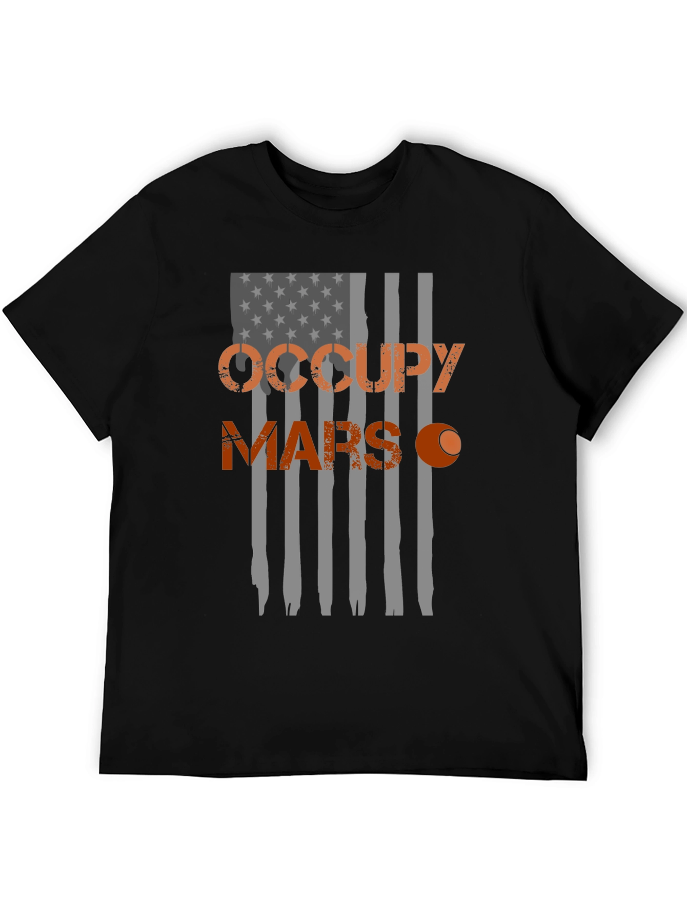 Occupy Mars Graphic T-Shirt - American Flag Design