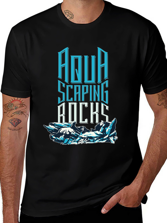 Aqua Scaping Rocks Graphic T-Shirt