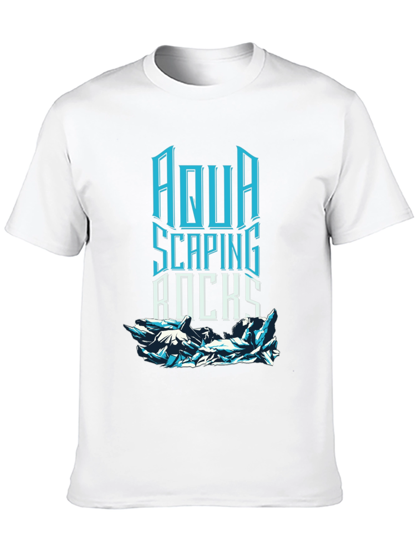 Aqua Scaping Rocks Graphic T-Shirt