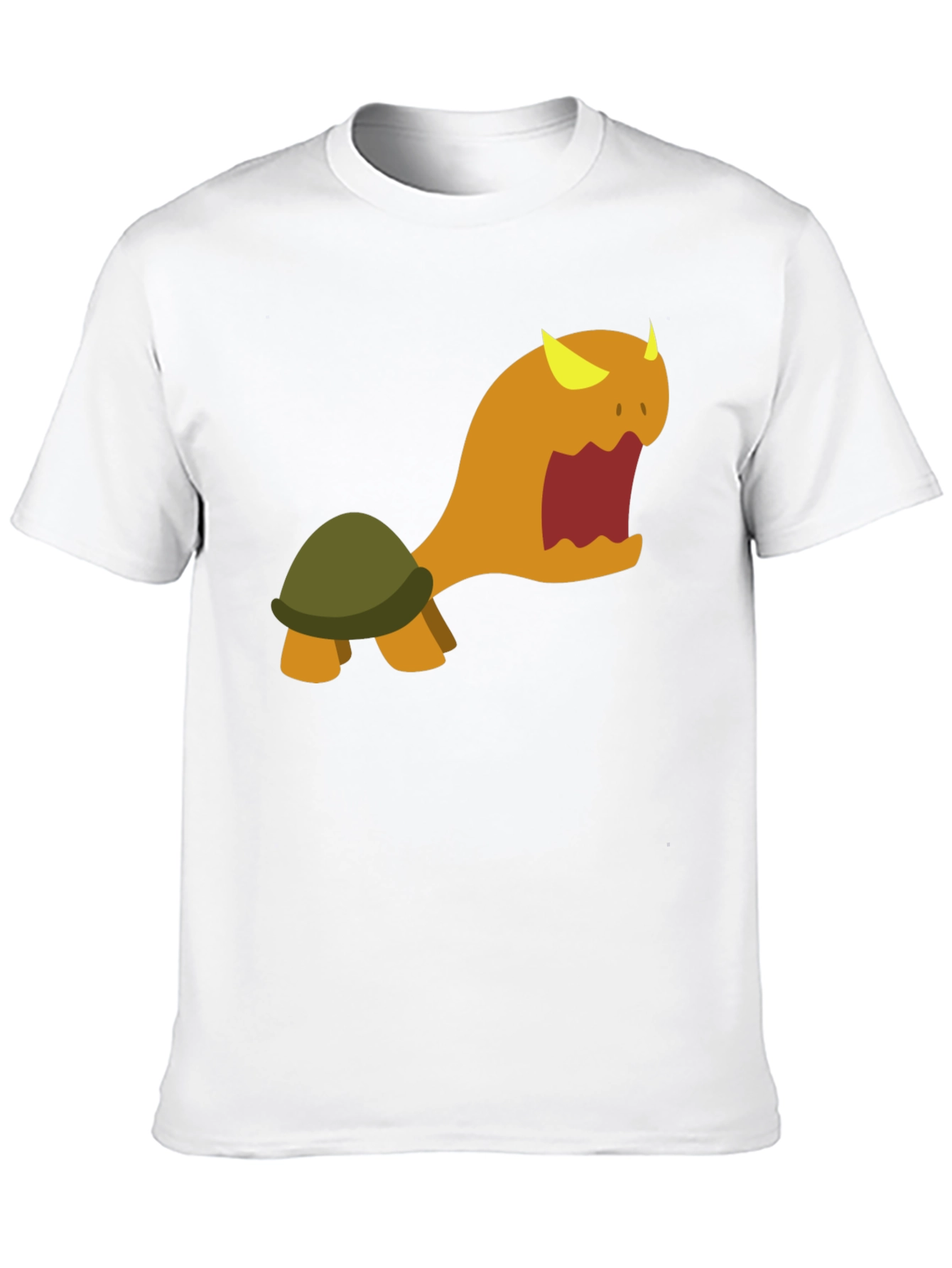 Monster Turtle Graphic Tee - Black Cotton Shirt