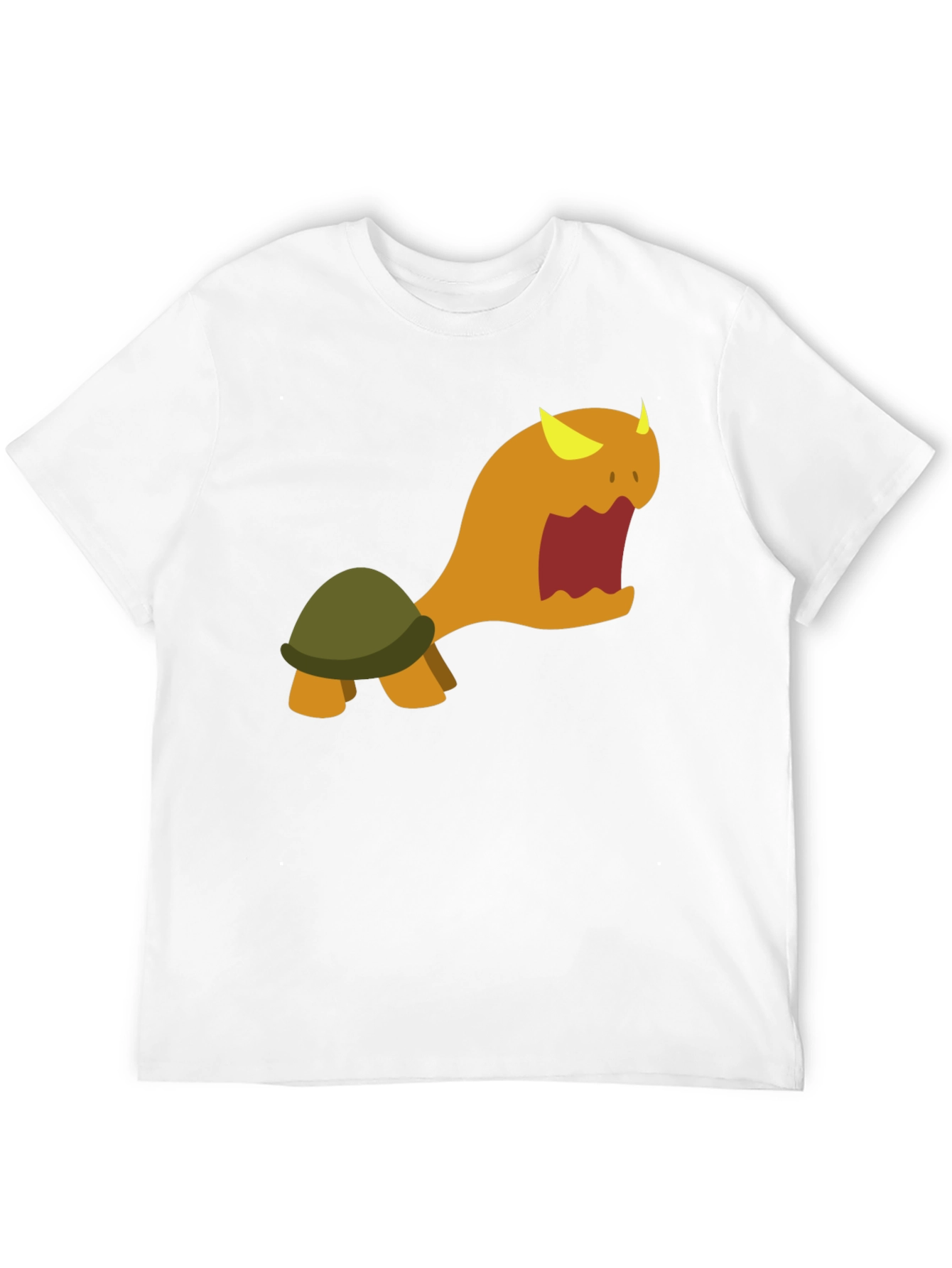 Monster Turtle Graphic Tee - Black Cotton Shirt