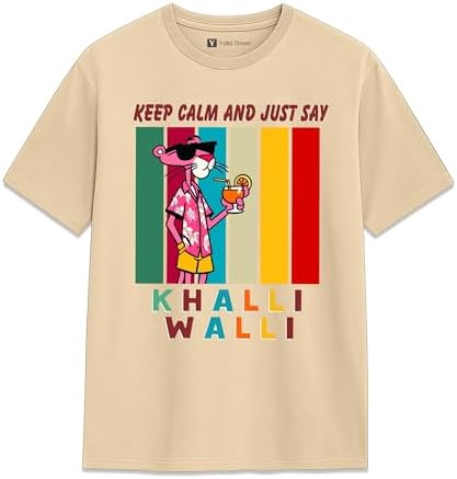 GenericYalla Street Keep Calm and Say Khalli Walli Men T Shirt Arabic Funny Cotton Top