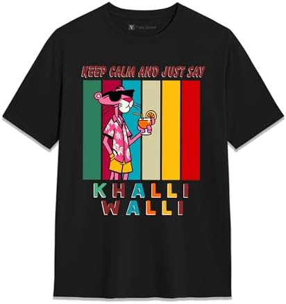 GenericYalla Street Keep Calm and Say Khalli Walli Men T Shirt Arabic Funny Cotton Top