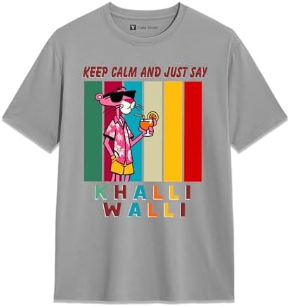 GenericYalla Street Keep Calm and Say Khalli Walli Men T Shirt Arabic Funny Cotton Top