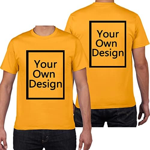 ALRRGPBCustom T Shirts for Men/Women Design Your Own Shirt Add Text Personalized Cotton Tee Printed Front/Back