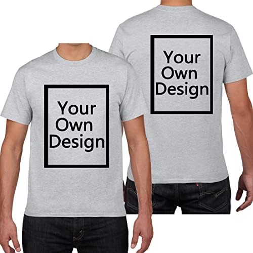 ALRRGPBCustom T Shirts for Men/Women Design Your Own Shirt Add Text Personalized Cotton Tee Printed Front/Back