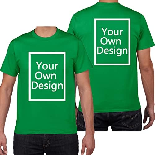 ALRRGPBCustom T Shirts for Men/Women Design Your Own Shirt Add Text Personalized Cotton Tee Printed Front/Back
