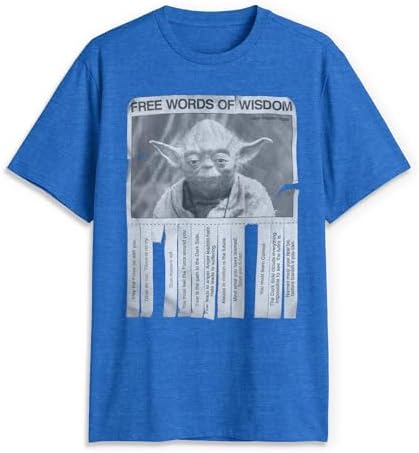 Star WarsUnisex's shirt스타워즈-지혜의 말씀 티셔츠星球大战-智慧的文字 Star Playerastar 恤מלחמת הכוכבים-חולצת טי Wisdomستار وورز-تي شيرت ووردز اوف ويسدومstar Camiseta Wisdomstar Wars Words of Wisdom T-Shirt, Opaque