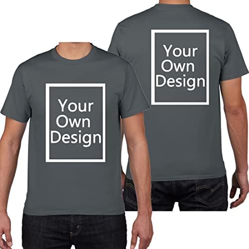 ALRRGPBCustom T Shirts for Men/Women Design Your Own Shirt Add Text Personalized Cotton Tee Printed Front/Back