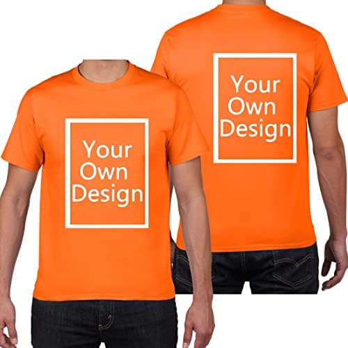 ALRRGPBCustom T Shirts for Men/Women Design Your Own Shirt Add Text Personalized Cotton Tee Printed Front/Back