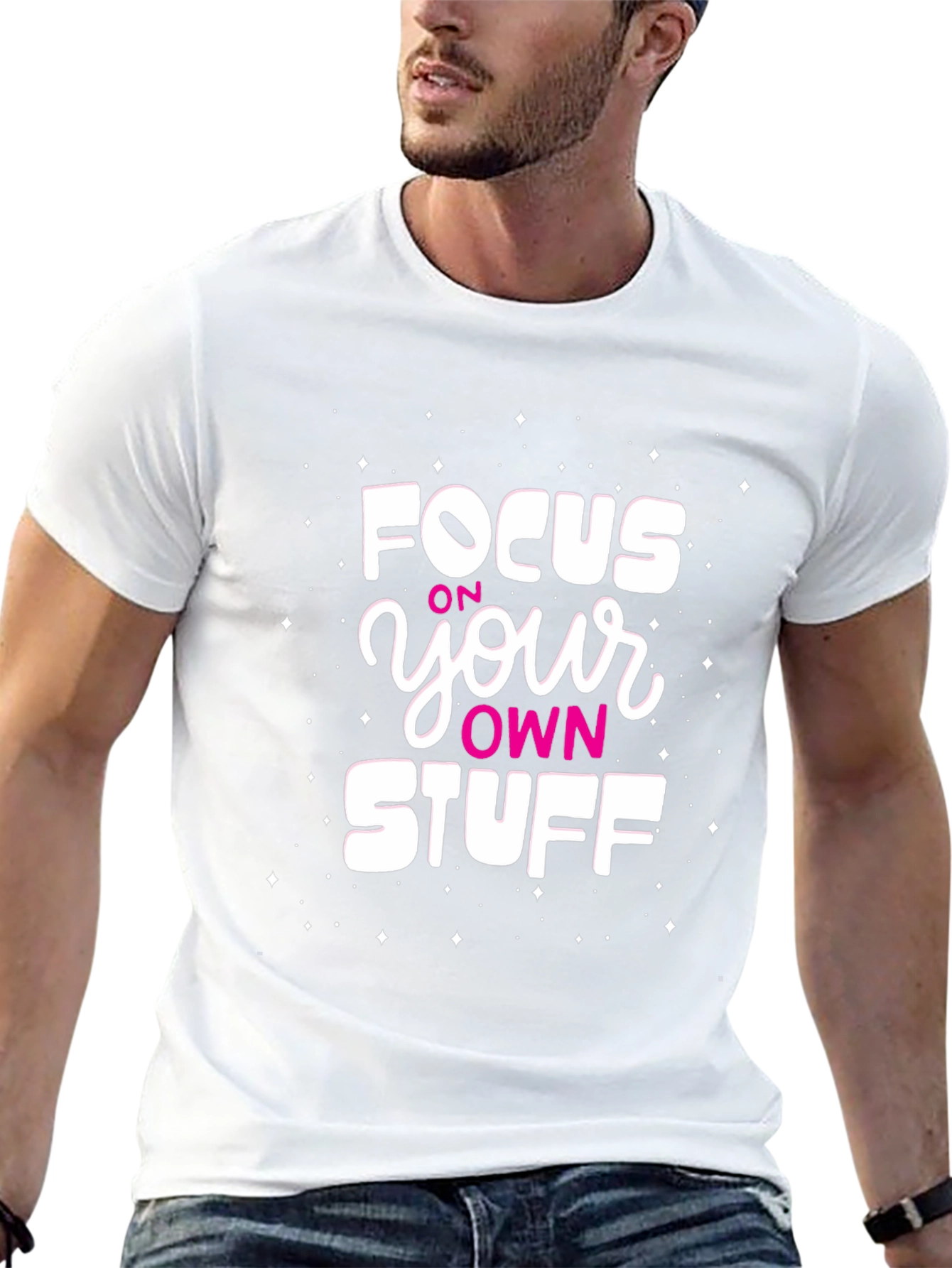 Focus on Your Own Stuff Black T-Shirt