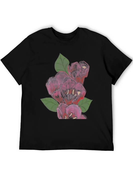 Floral Graphic Black T-Shirt