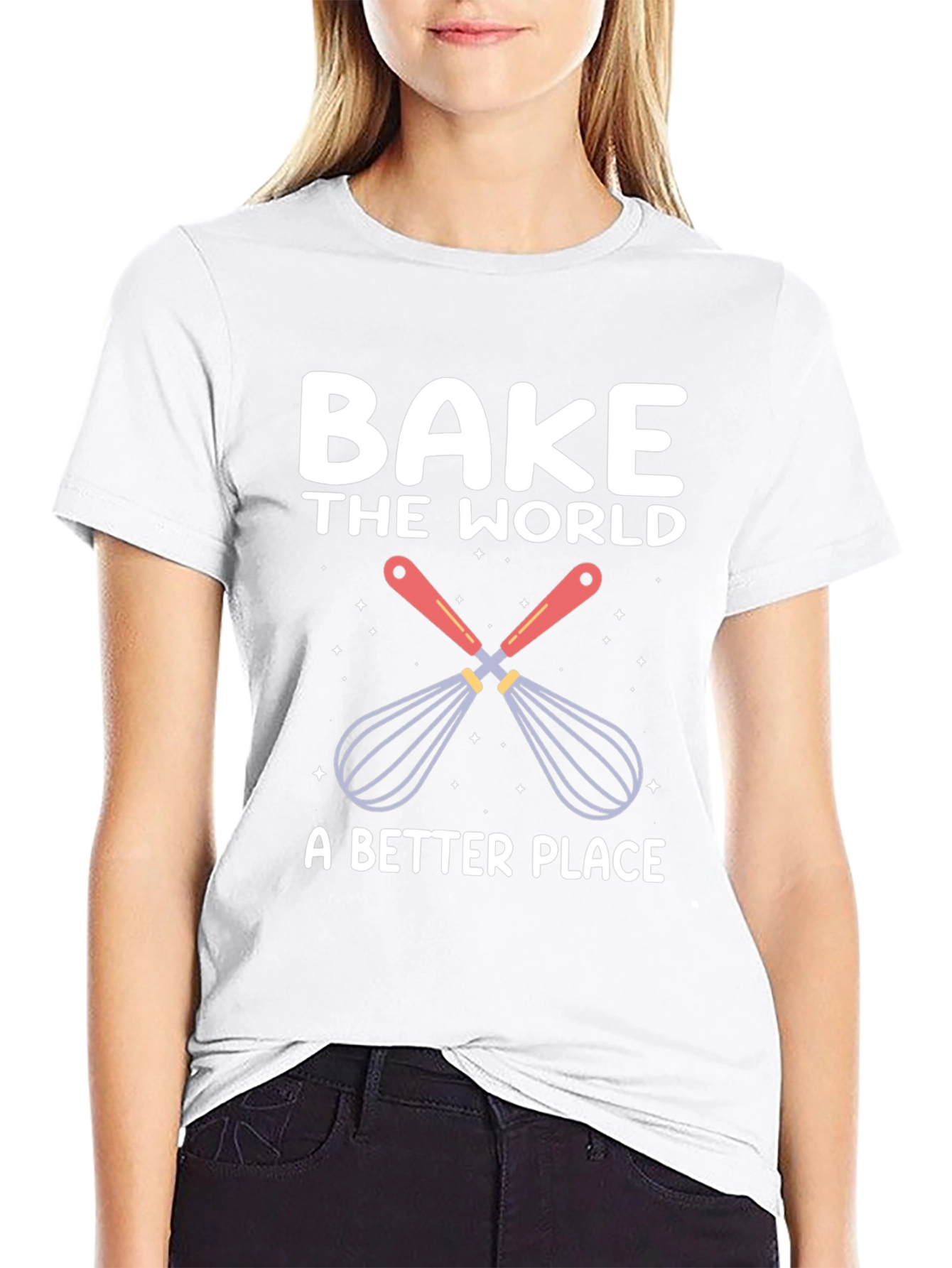 Bake the World T-Shirt: Whisk Up Happiness!