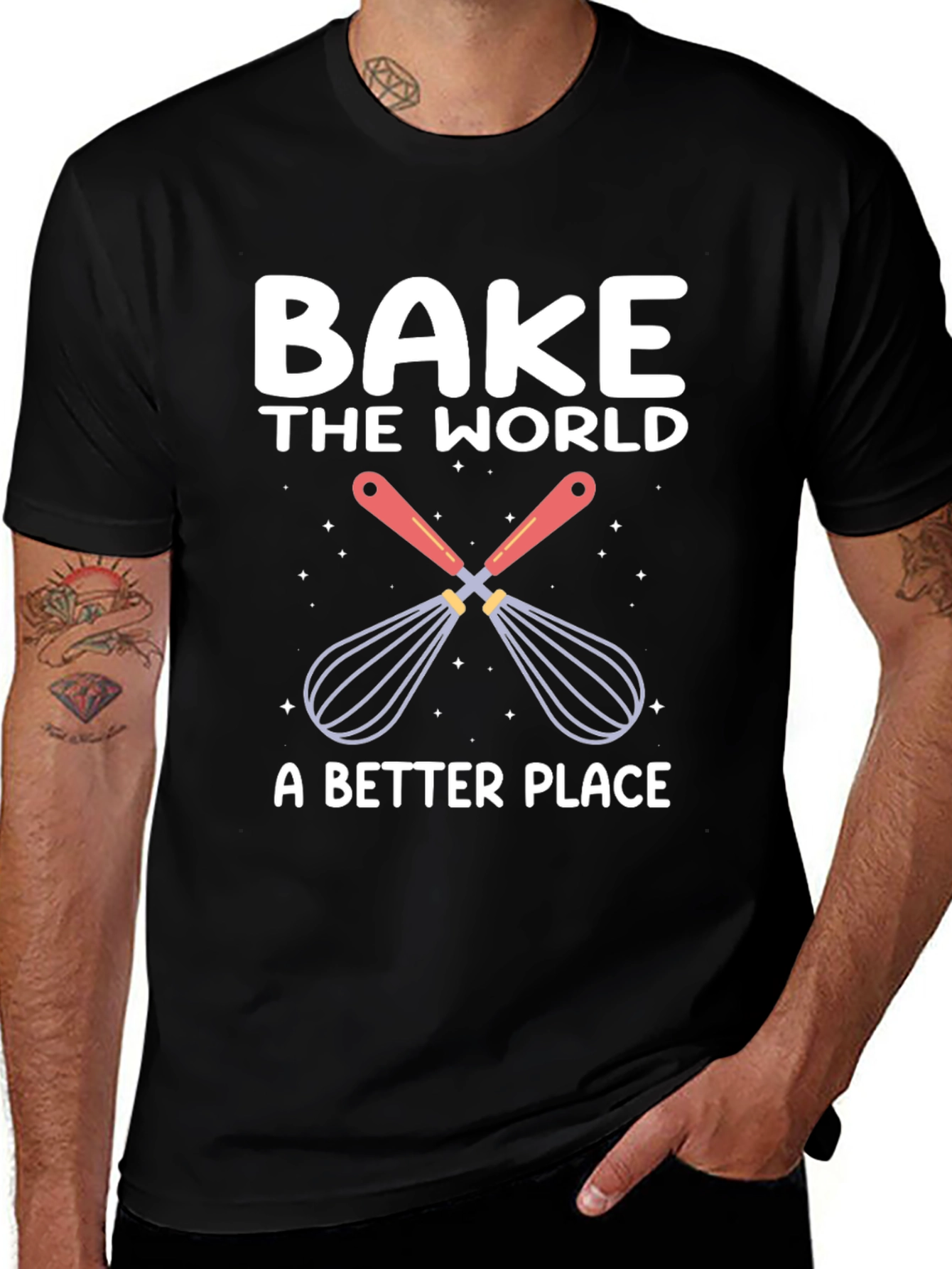 Bake the World T-Shirt: Whisk Up Happiness!